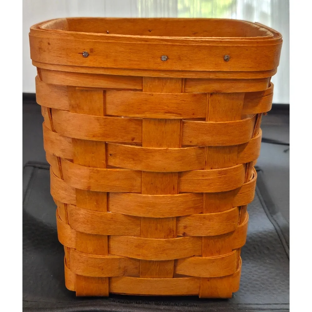 Longaberger 1995 Handwoven Basket Plastic Protector Vintage Retired Cottage Core